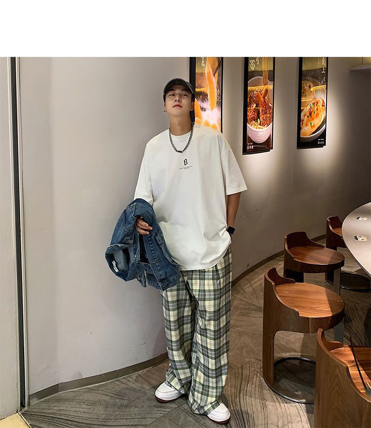 国潮T恤ins港风潮流夏季短袖T恤男潮牌宽松男士小众体恤百搭时尚详情3