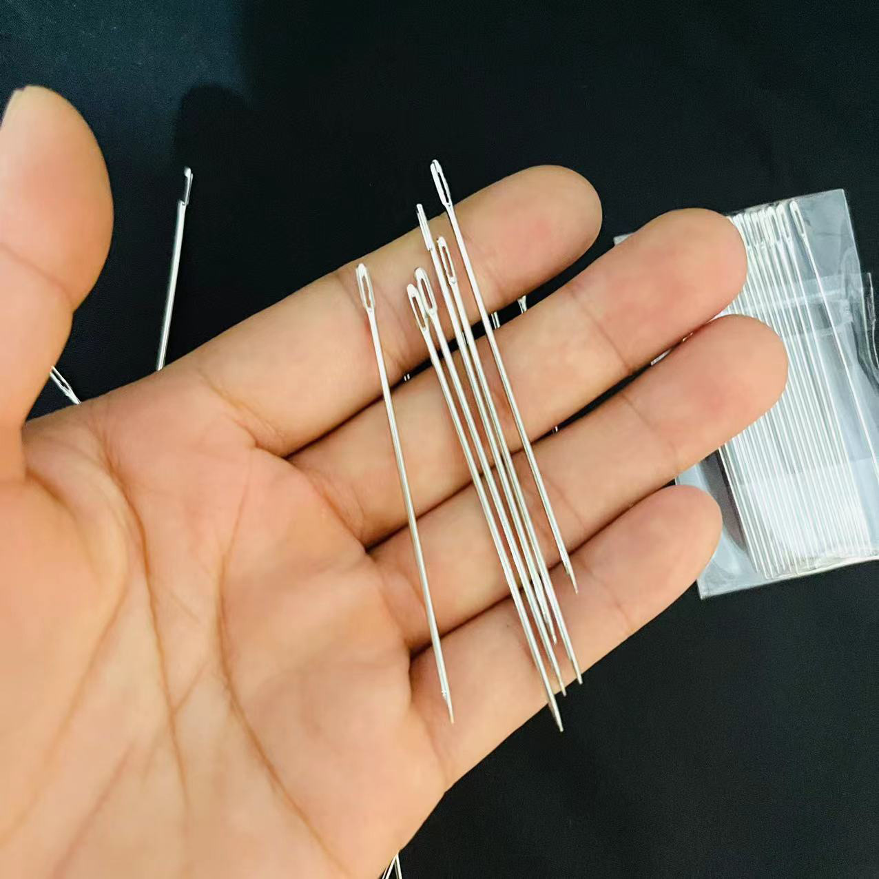 【 Doorway 】5/0 bag needle 20/ Bundle 100/ Bag 5000/ box 5/0 Big eye bag Needle Sewing Needle Household Steel needle High-hardness hand sewing needle Elderly Needle Sewing Needle One yuan supply pic 6