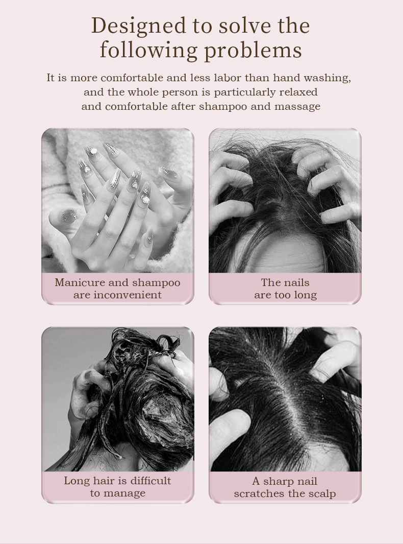 Silicone shampoo comb cartoon massage shampoo brush详情3