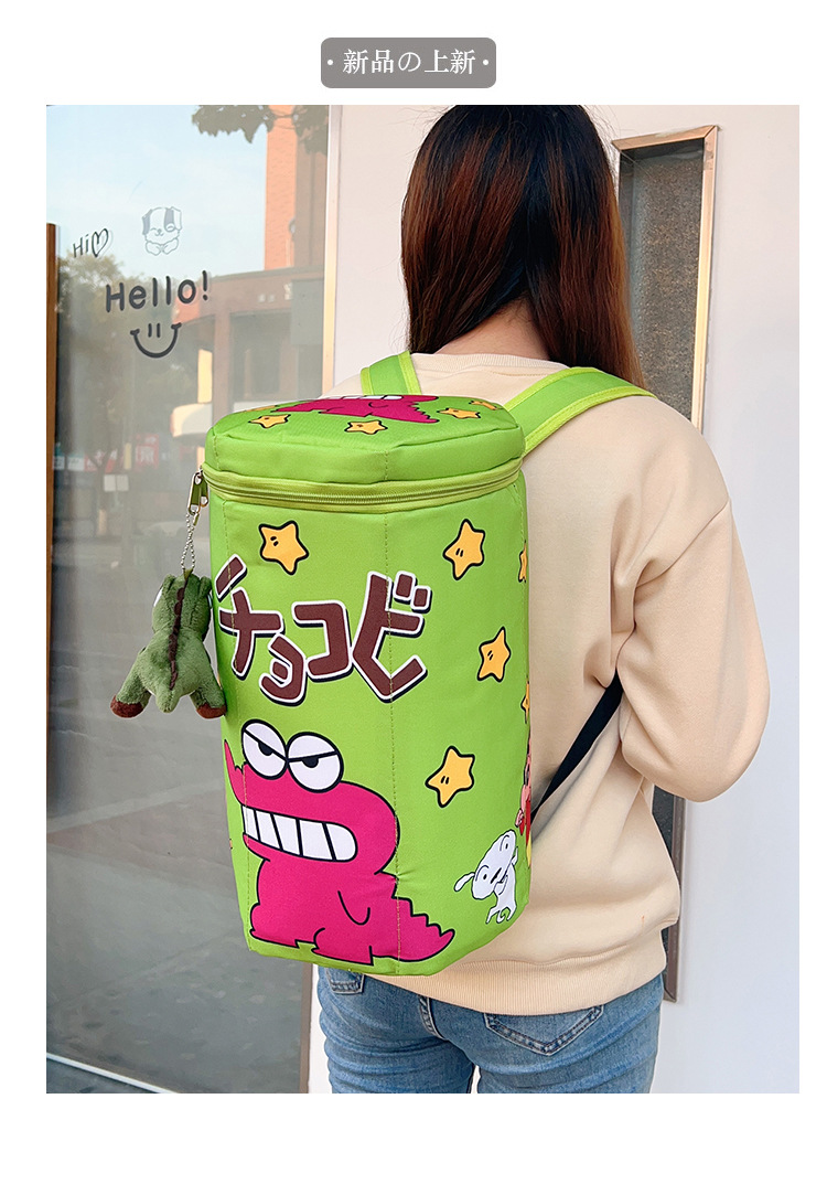 New cute schoolbag, Crayon Shin-chan, Little Crocodile box, large-capacity three-dimensional bucket bag, backpack, racket bag, trendy back pic 12