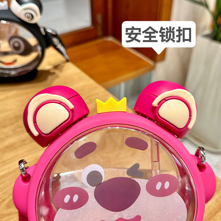 儿童可爱便携水壶女生大肚吸管塑料杯夏季学生上学男孩吸管杯子详情2