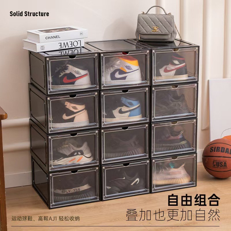 Acrylic transparent shoe box storage box, plastic basketball shoe cabinet, basketball shoe storage box, display cabinet, shoe storage wonder pic 1