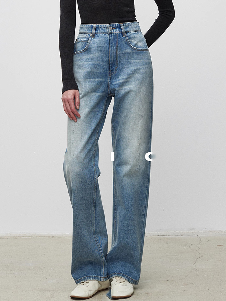 小众极简2025年春秋强推棉质牛仔裤女筷子腿显瘦休闲直筒裤长裤子详情6