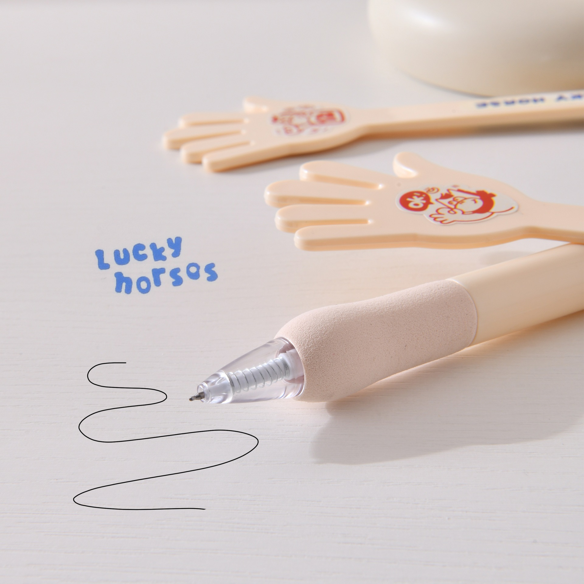 Flattery palm pen, fun gel pen, primary school palm pen, large-sized game prank prop, palm pen pic 4