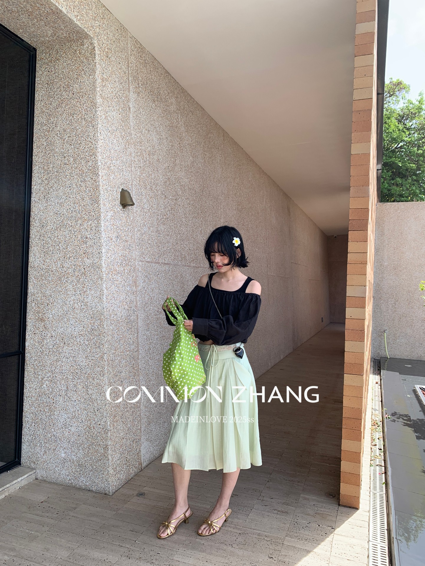 CZ ZHANG Summer French lace-up waist Tencel solid color low-waist A-line pleated skirt B22859 pic 11