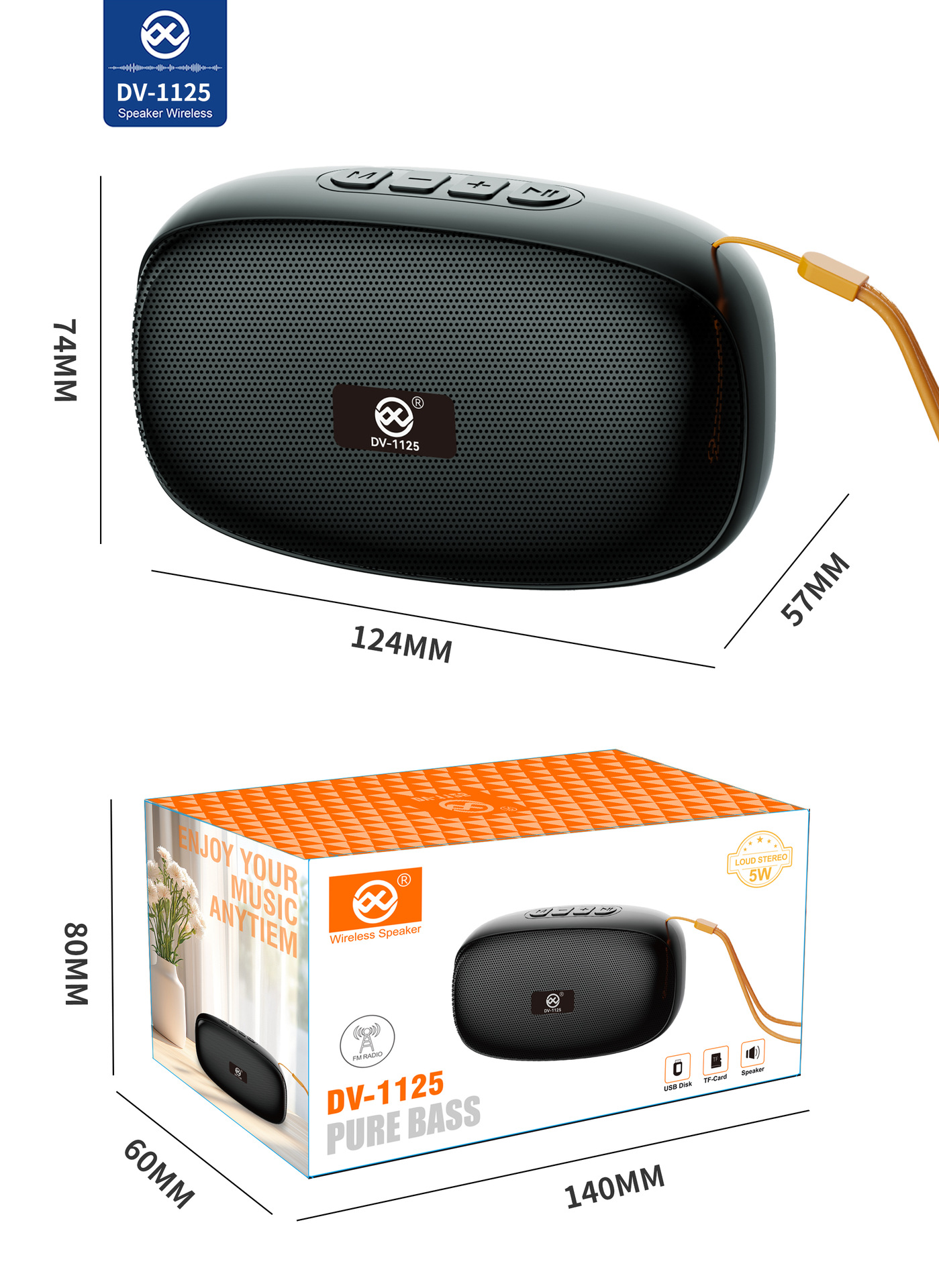 Lexiangyu Bluetooth Speaker Mini Compact Portable 2025 New Model Small Steel Cannon Outdoor Portable wireless Cross-border Speaker pic 7