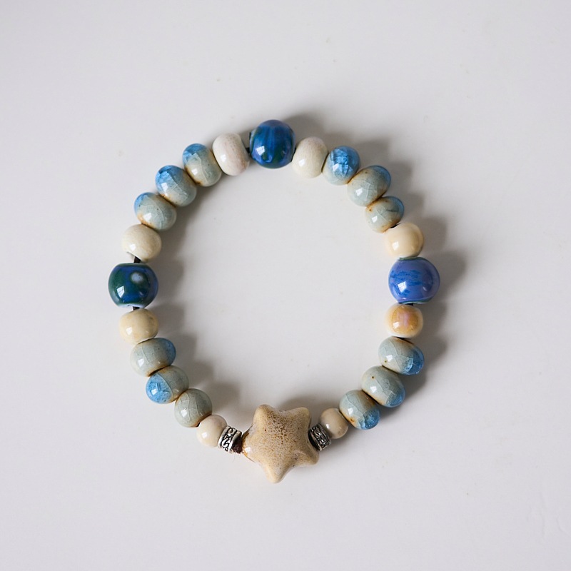 景德镇陶瓷手串礼物新中式百搭一缕瓷集小清新女生手工编织原创详情8