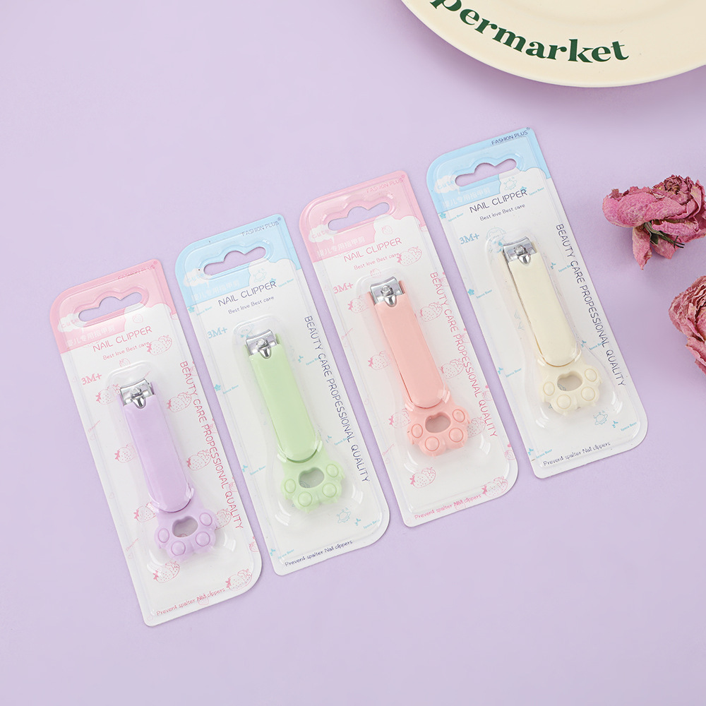 可爱猫爪指甲剪卡通莫兰迪色儿童便携小号宝宝指甲钳母婴用品婴幼儿洗护工具详情1
