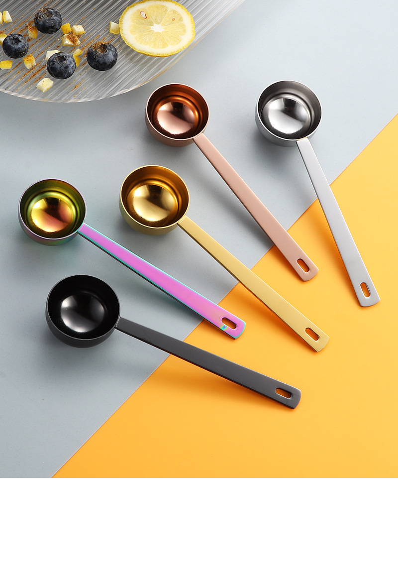跨境304不锈钢量勺5ml至30ml烘焙计量勺子咖啡豆勺果粉奶粉勺LOGO详情17