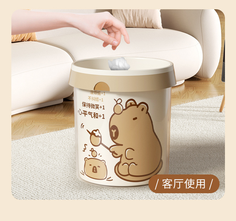 欧凯斯卡通免撕抽绳垃圾袋加厚不易破手提家用厨房不脏手垃圾袋详情24