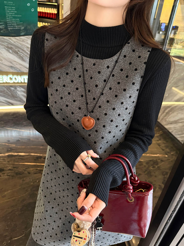 大码加绒加厚半高领打底衫女2025秋冬季新款修身毛衣内搭针织上衣详情2