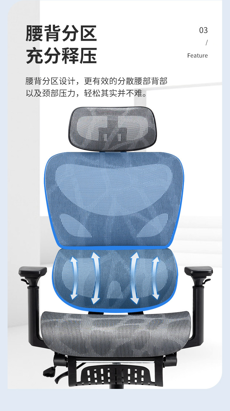 电脑椅家用舒适久坐老板椅电竞学习凳子人体工学椅子靠背办公转椅详情8