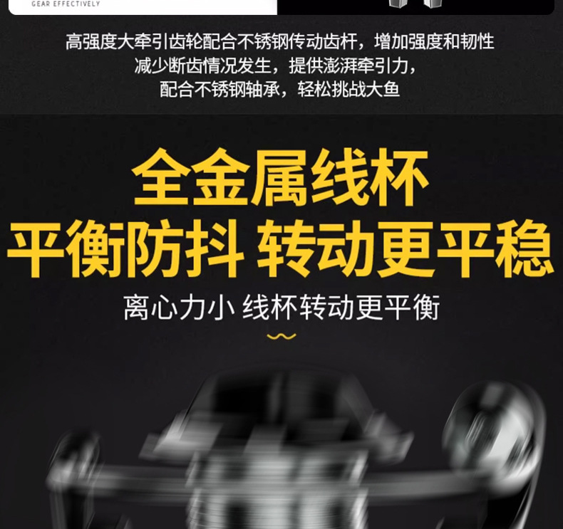 全金属纺车轮远投钓鱼轮正品海竿海杆矶钓线轮批发垂钓用品渔轮详情11