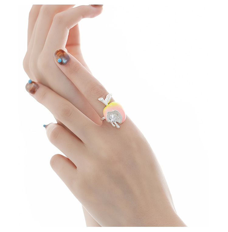 【 Customized 】 The soft-boiled apple series earrings feature a sweet and cool design for women, exuding an exquisite and high-end vibe, and are fashionable and stylish pic 8