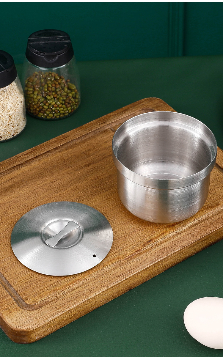 304 stainless steel steamed egg bowl, water steamer cup, thickened stainless steel single-layer bowl, steamed egg custard steamer cup, baby complementary food bowl pic 18