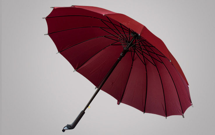 批发16K韩国创意碰击布彩虹伞长柄直杆自动雨伞广告伞可做LOGO详情16