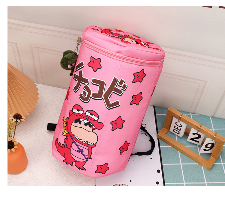 New cute schoolbag, Crayon Shin-chan, Little Crocodile box, large-capacity three-dimensional bucket bag, backpack, racket bag, trendy back pic 21