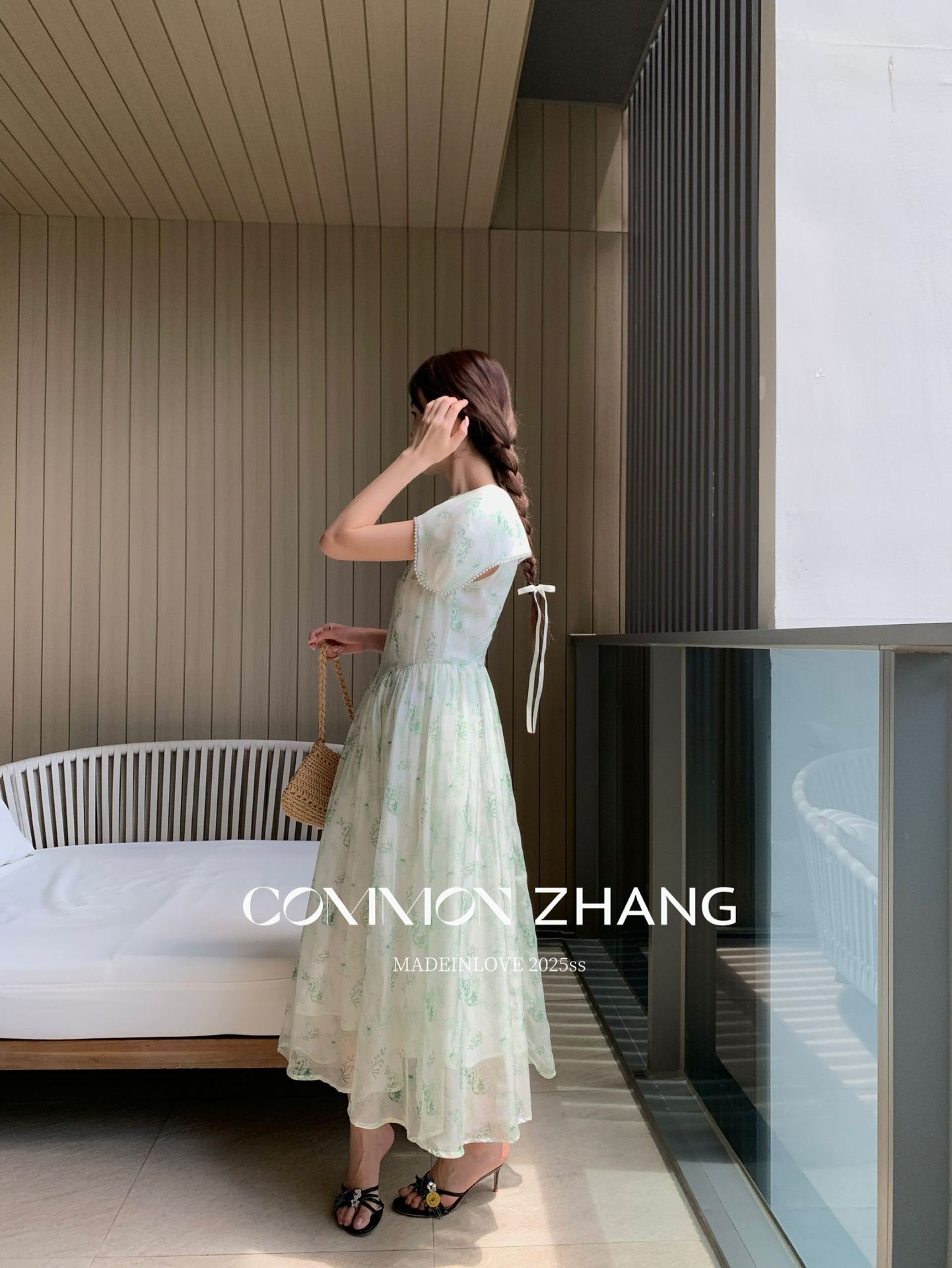 CZ ZHANG Summer French socialite beadwork round-neck shawl Floral sleeveless Texture dress A26812 pic 11