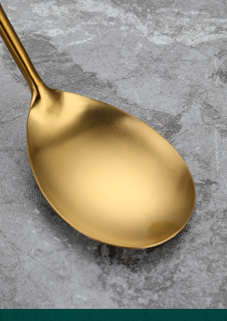 不锈钢镀金烹饪勺铲套装 家用厨房锅铲汤勺漏勺煎铲粉扒饭勺厨具详情21