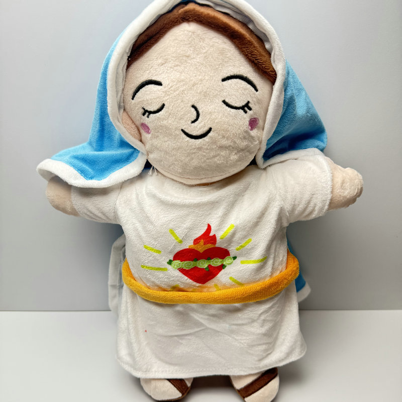 现货直发可爱圣心毛绒公仔儿童安抚玩偶跨境现货批发卡通娃娃抱枕详情7
