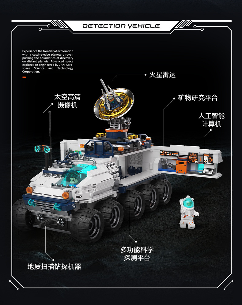 桌面摆件DIY星际手套模型探测车科技潮玩积木拼装玩具春节小礼物详情22