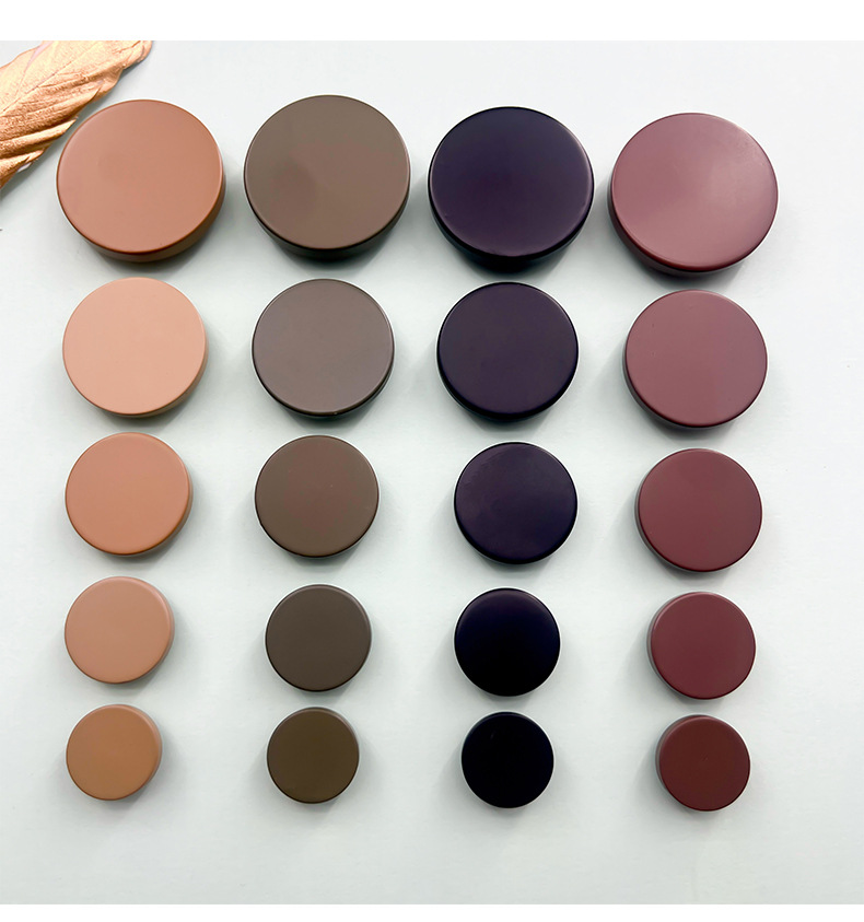 现货批发树脂平面高脚喷漆纽扣双面尼大衣扣子颜色可定电工开关按钮饰品配件详情6