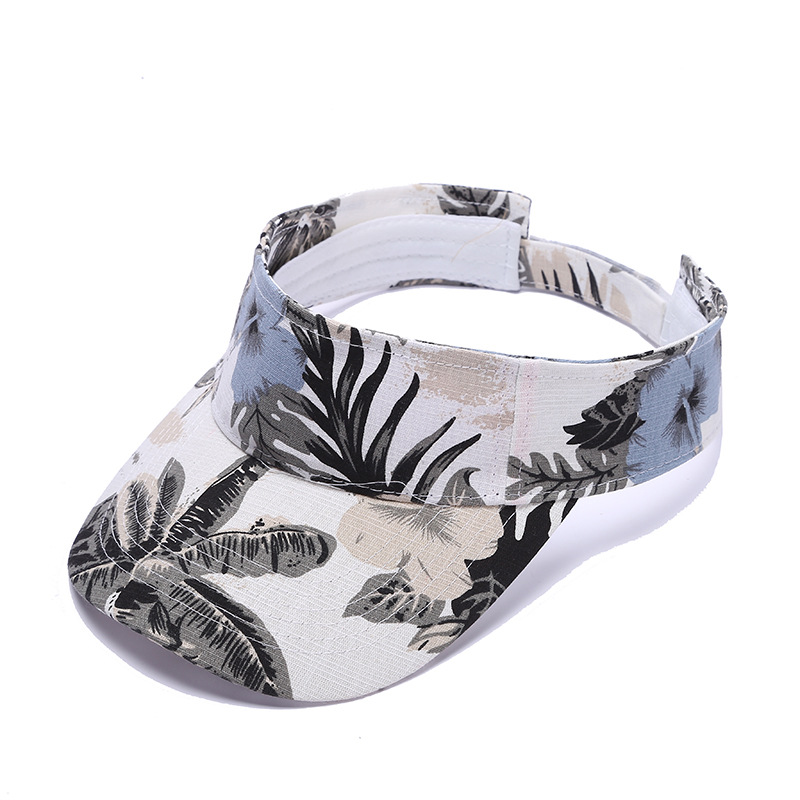 Marathon outdoor sports baseball cap, running headless breathable sun hat, pure cotton printed floral ceiling cap pic 9