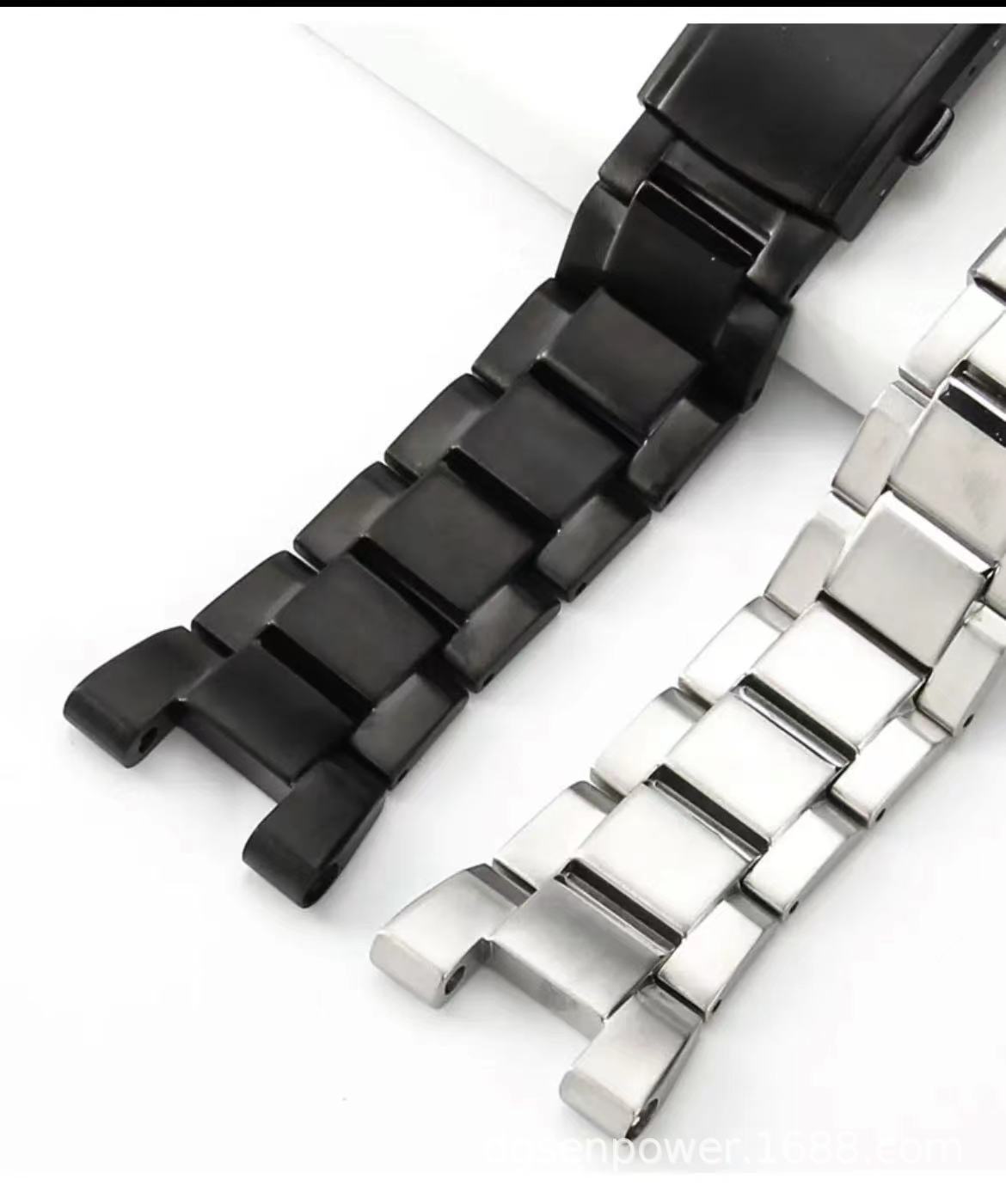 This is suitable for the stainless steel watch strap of Kak Western European mechanical watches, featuring a metal strap with a heart of steel pic 3