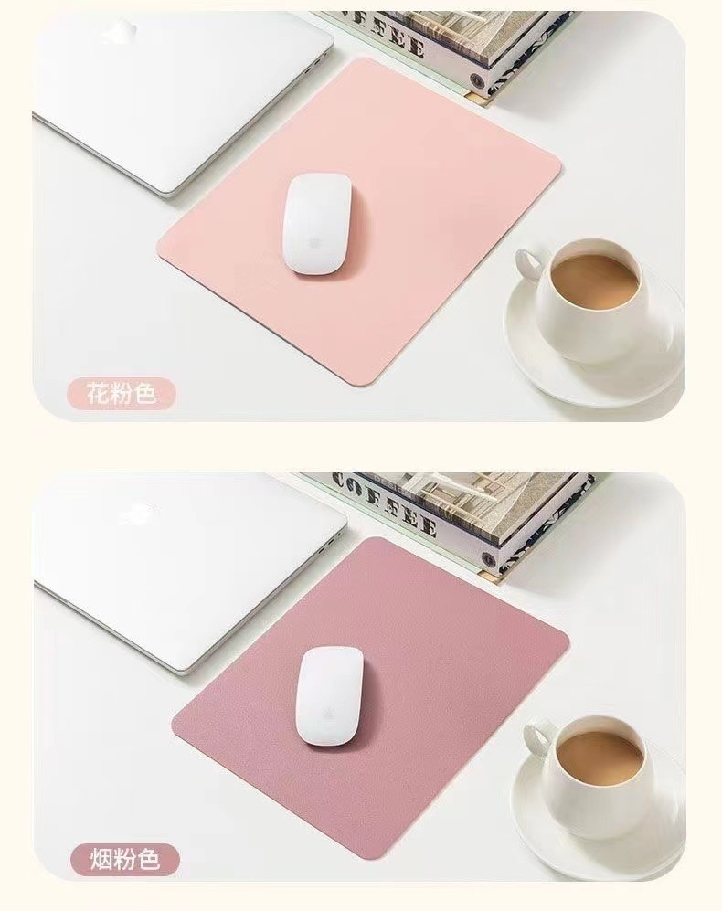 Leather mouse pad, anti-slip, laptop desk pad, mobile phone bulk order, LOGO pattern, simple mouse pad pic 11