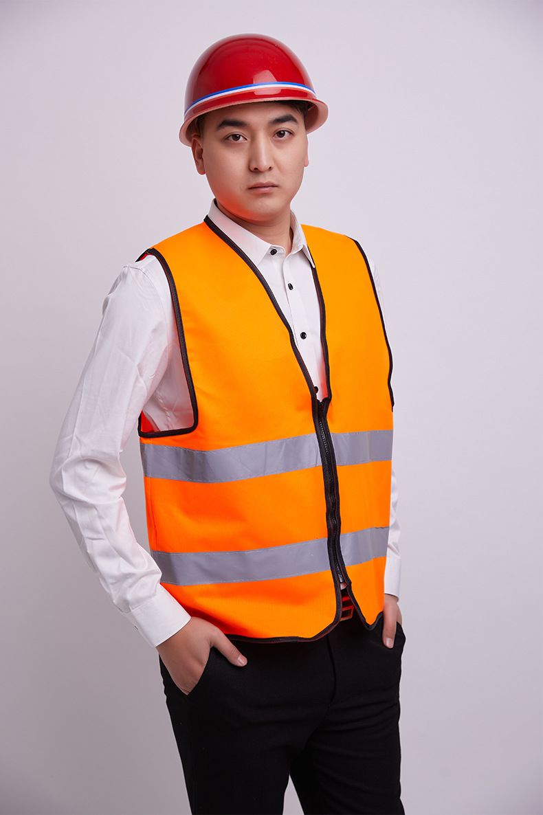 反光背心施工反光马甲交通道路环卫服反光马甲工人安全反光背心详情12
