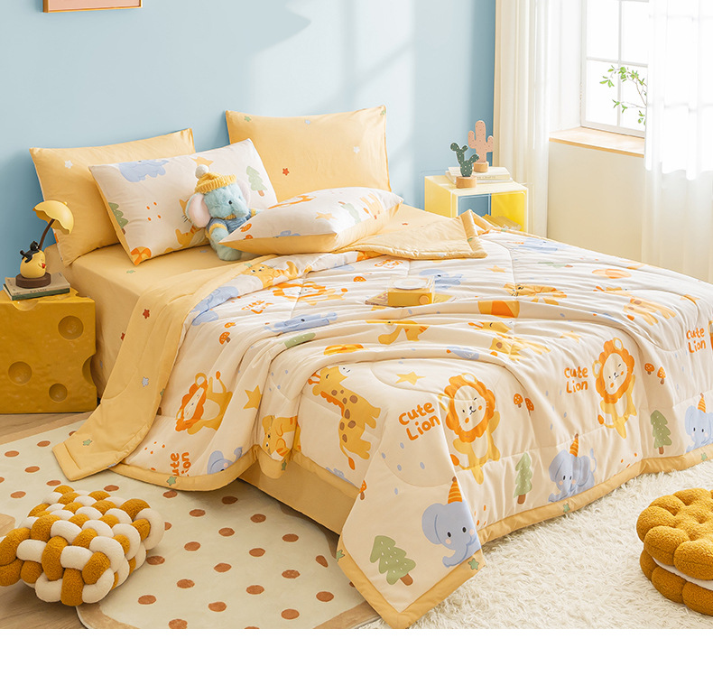 全棉夏被空调被夏凉被纯棉夏季单人学生薄被子被芯儿童夏天可机洗详情17