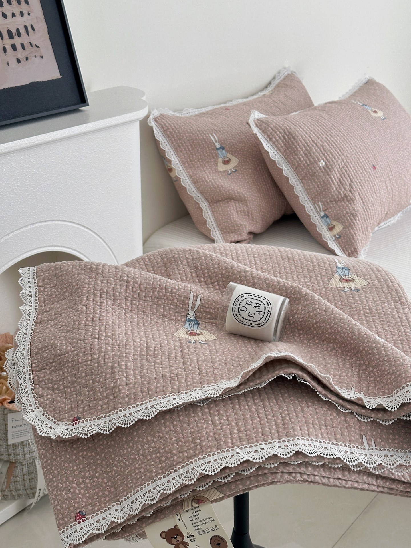 Lisa series, a three-piece set of all-cotton high-temperature sand-washed cotton bed cover, is skin-friendly, breathable and suitable for all seasons pic 87