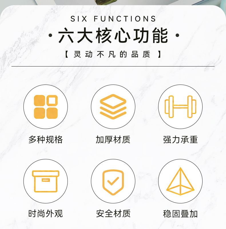桌面收纳盒子塑料收纳盒浴室厨房衣服杂物整理储物盒化妆品化妆品收纳盒收纳盒详情4
