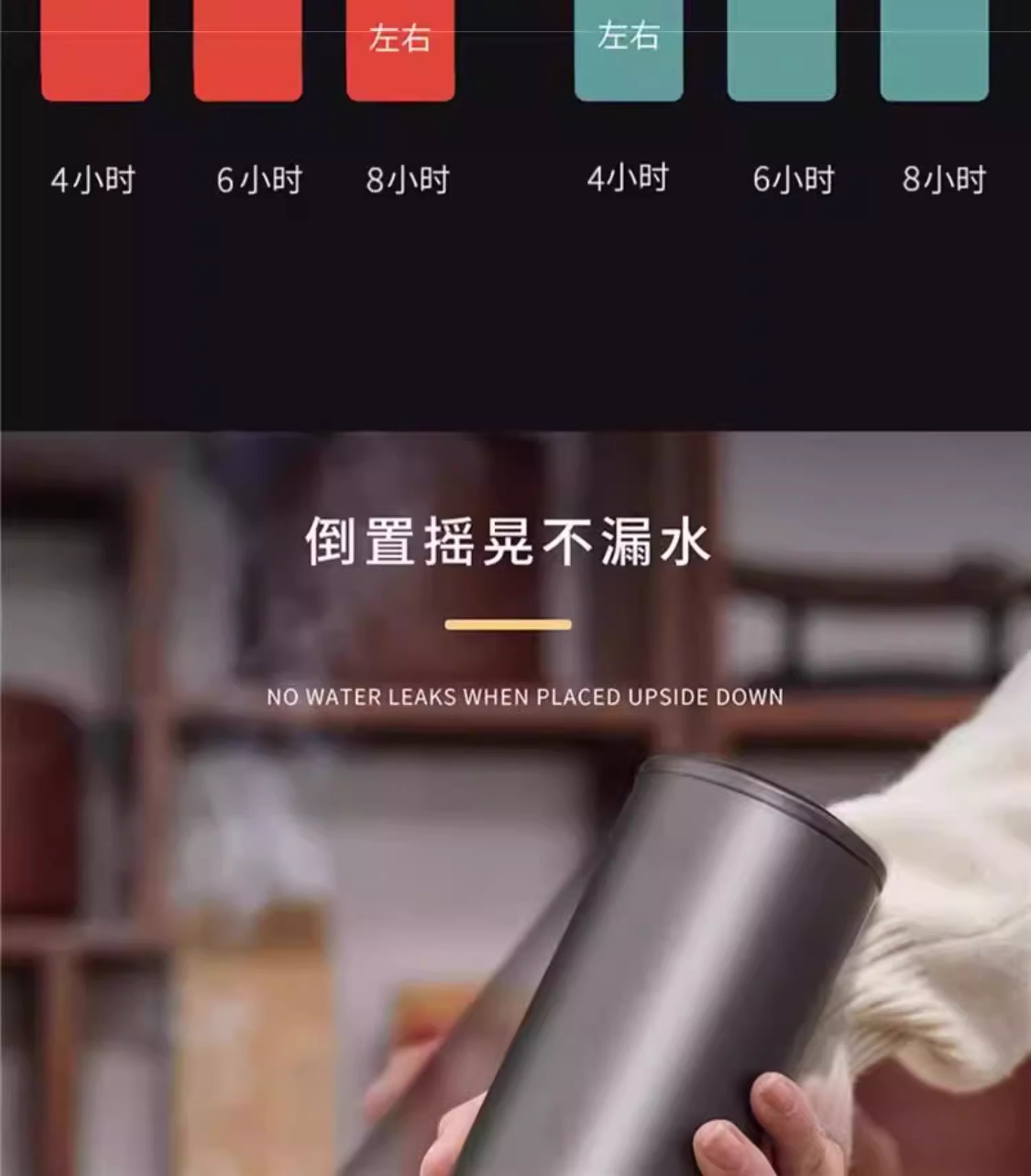 保温杯2025新款男士车载按压一键开盖茶杯司机开车专用不锈钢水杯详情6