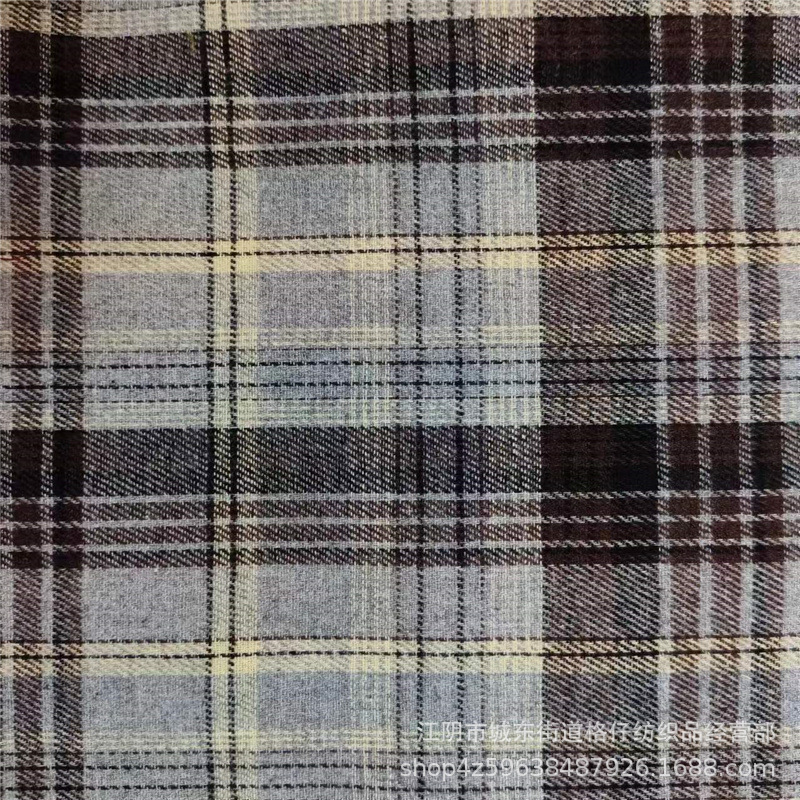 色织格子磨毛布格子衬衫格子裤面料春秋款时装台布工艺品面料详情10