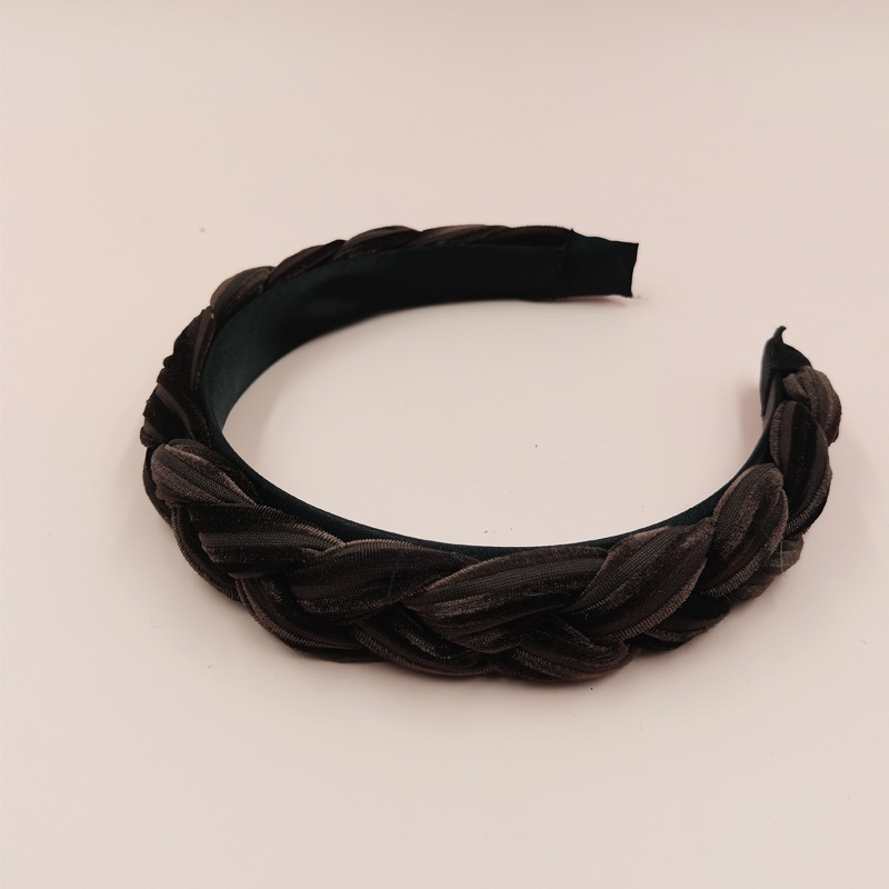 Exclusive Qiwei Accessories, exclusive cross-border new handwoven twisted pleated multi-strand multi-color hair band headwear for women pic 12