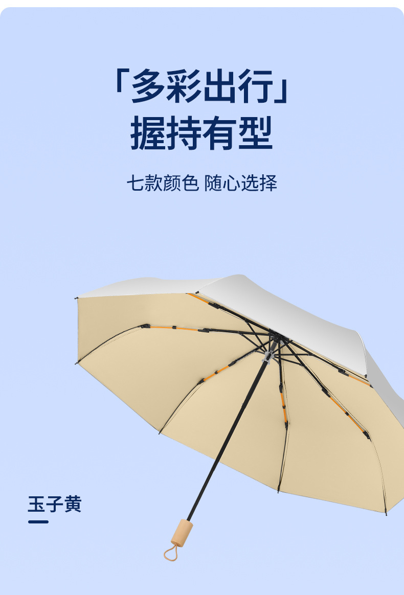 Titanium silver double-layer black rubber sunshade umbrella, UV protection sun umbrella, enhanced sun protection and rain protection dual-purpose folding umbrella pic 15