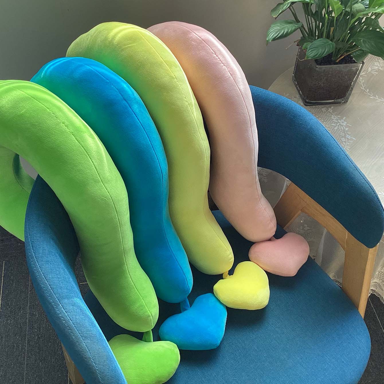 问号抱枕长条多功能U型毛绒午睡护颈大号居家沙发抱枕可爱多用途详情14