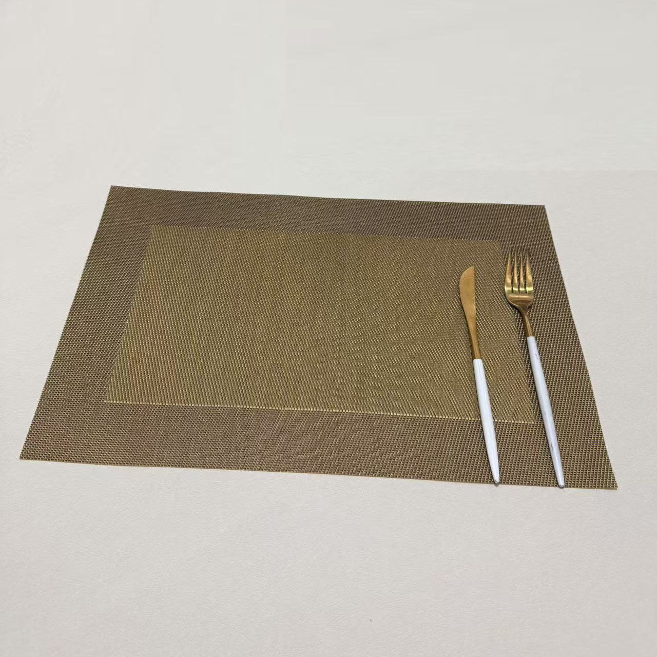 方框环保餐垫欧式PVC西餐隔热垫长方形日式简约餐桌垫杯垫碗垫详情12