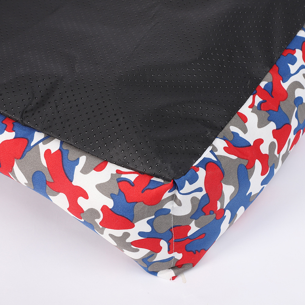 Camouflage PP cotton thickened pet dog bed, winter fleece thickened cat bed sleeping pad, anti-slip bottom filled thickened square pad pic 14