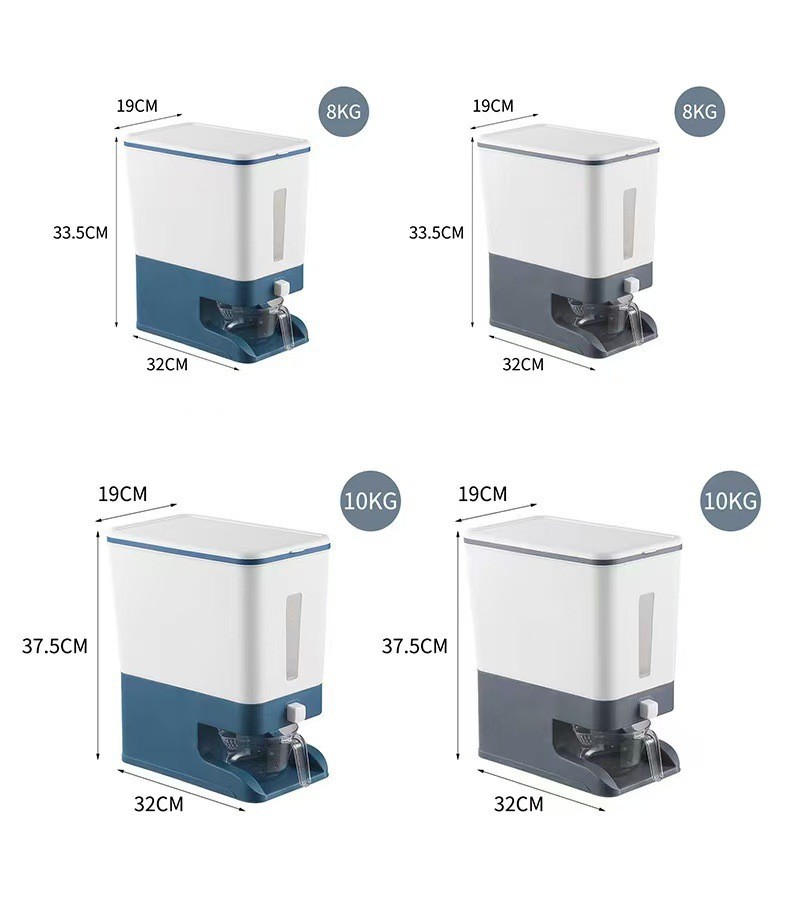 Press type quantitative rice bucket, 10 jin moisture-proof and insect-proof sealed coarse grain jar, household kitchen rice storage and storage bucket wholesale pic 3