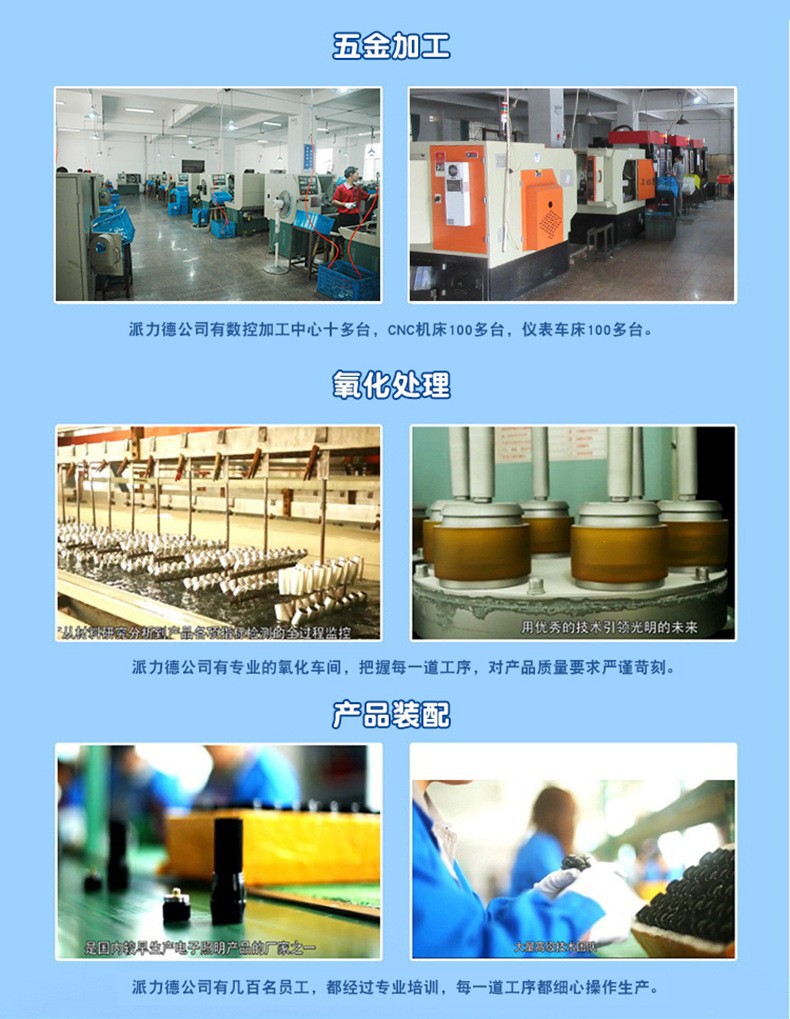 Wholesale of new cross-border products from Pailide, including high-intensity multi-lamp flashlights, high and low beams, aluminum alloy long-range white laser flashlights pic 3