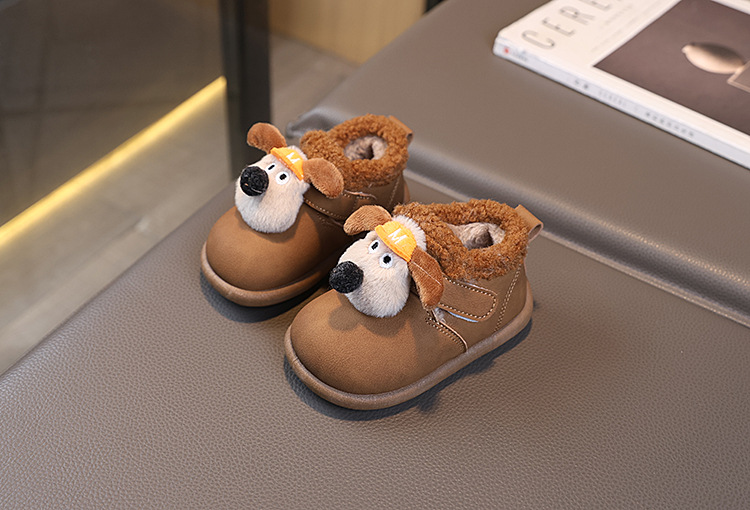 儿童棉鞋2025冬季新款男女童卡通小狗勃肯鞋加绒保暖中小童雪地靴详情10