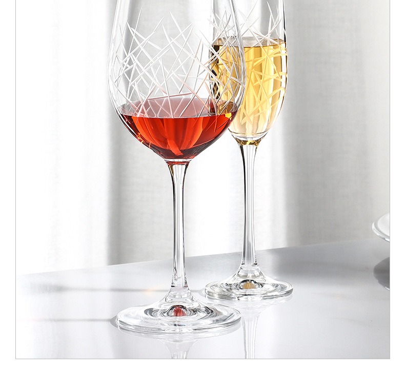 捷克进口Crystalex切子水晶红酒杯家用高档酒杯欧式手工刻花酒杯详情9