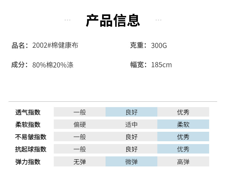 32支双面棉健康布校服面料 四级固色抗起球300g秋冬运动套装布料详情4