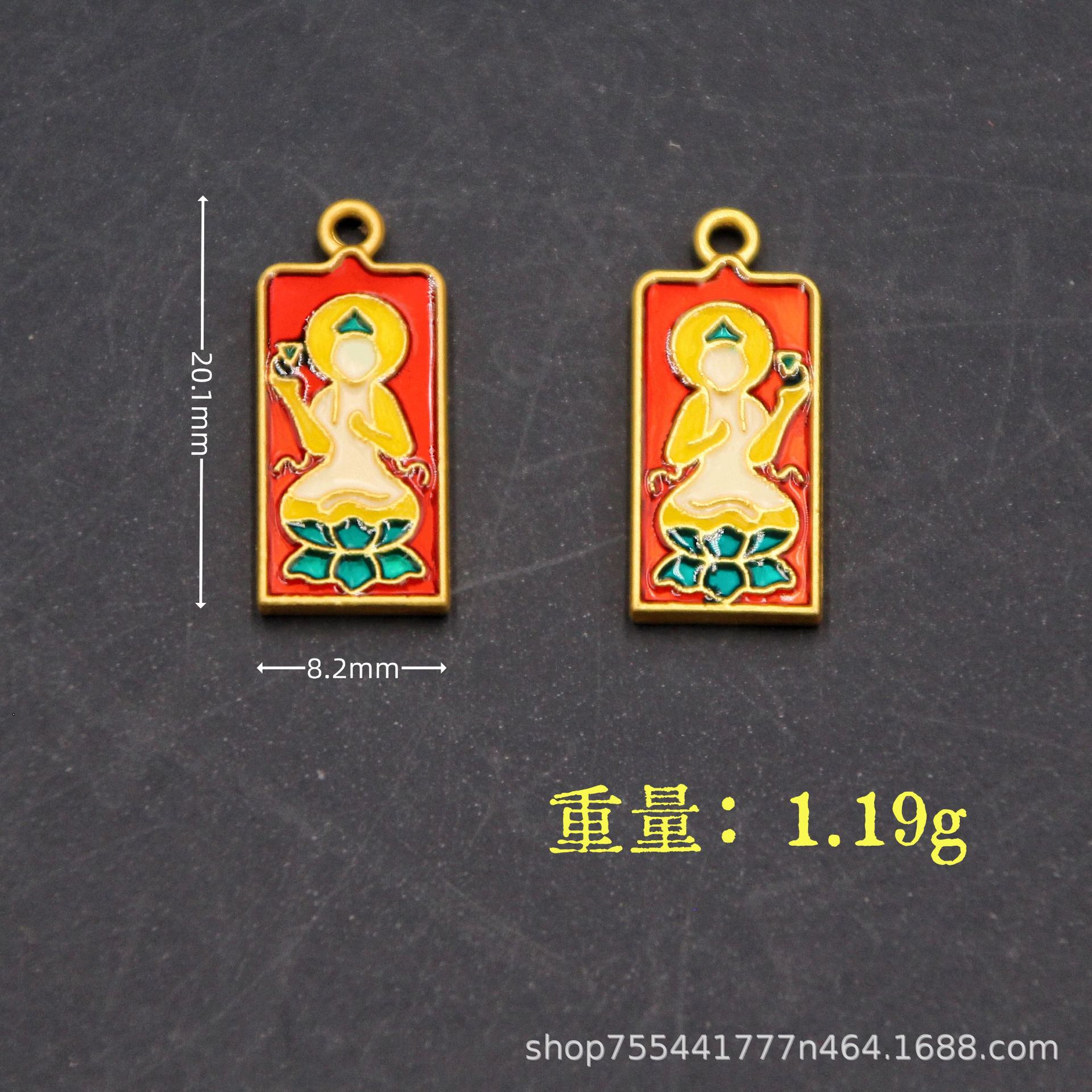 国潮复古滴油珐琅彩挂镀高保吉祥祝福语节日庆典diy配件配饰吊坠详情20