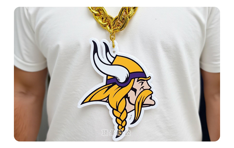 厂家EVA泡沫大项链球迷粉丝吊坠服饰球队啦啦队吊牌NFL跨境详情4