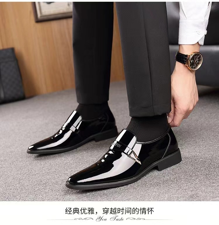 跨境TEMU大码男士皮鞋商务正装皮鞋亮面休闲男款皮鞋青年百搭皮鞋详情13
