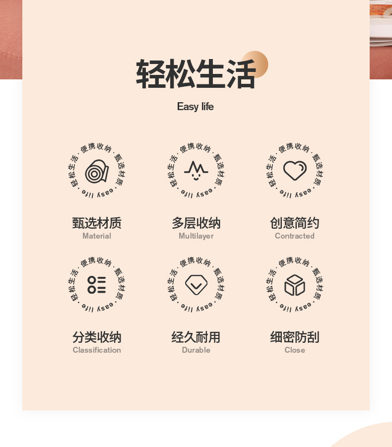 亚马逊新款化妆包旅行包大容量高颜值便携洗漱袋高级手提收纳包详情6