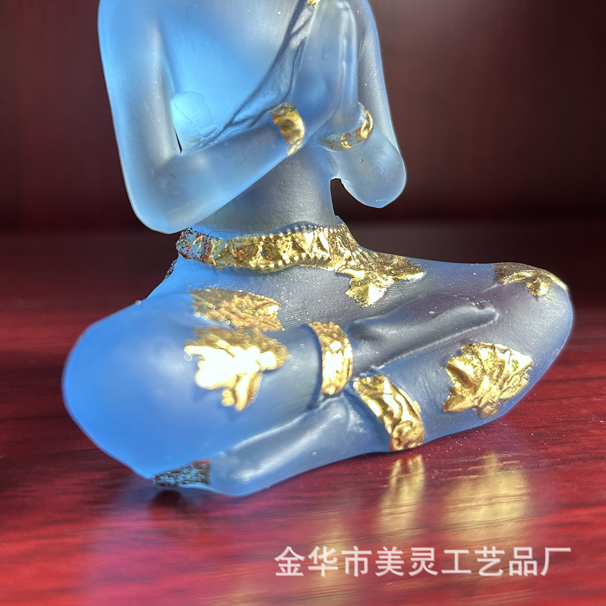 水琉璃佛像合手坐佛跨境热销禅意居家饰工艺品泰式印度佛树脂摆件详情14